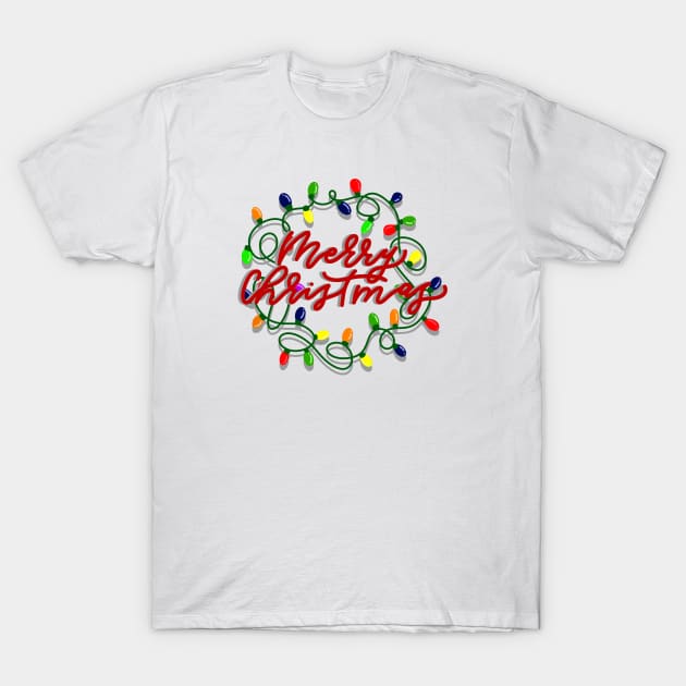 Christmas lighting T-Shirt by MAYRAREINART